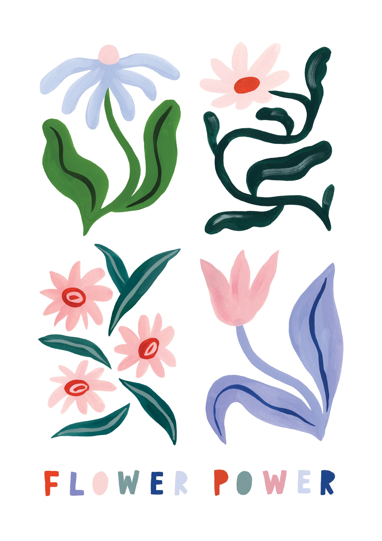 Flower Power A3 Prints (Set of Two)