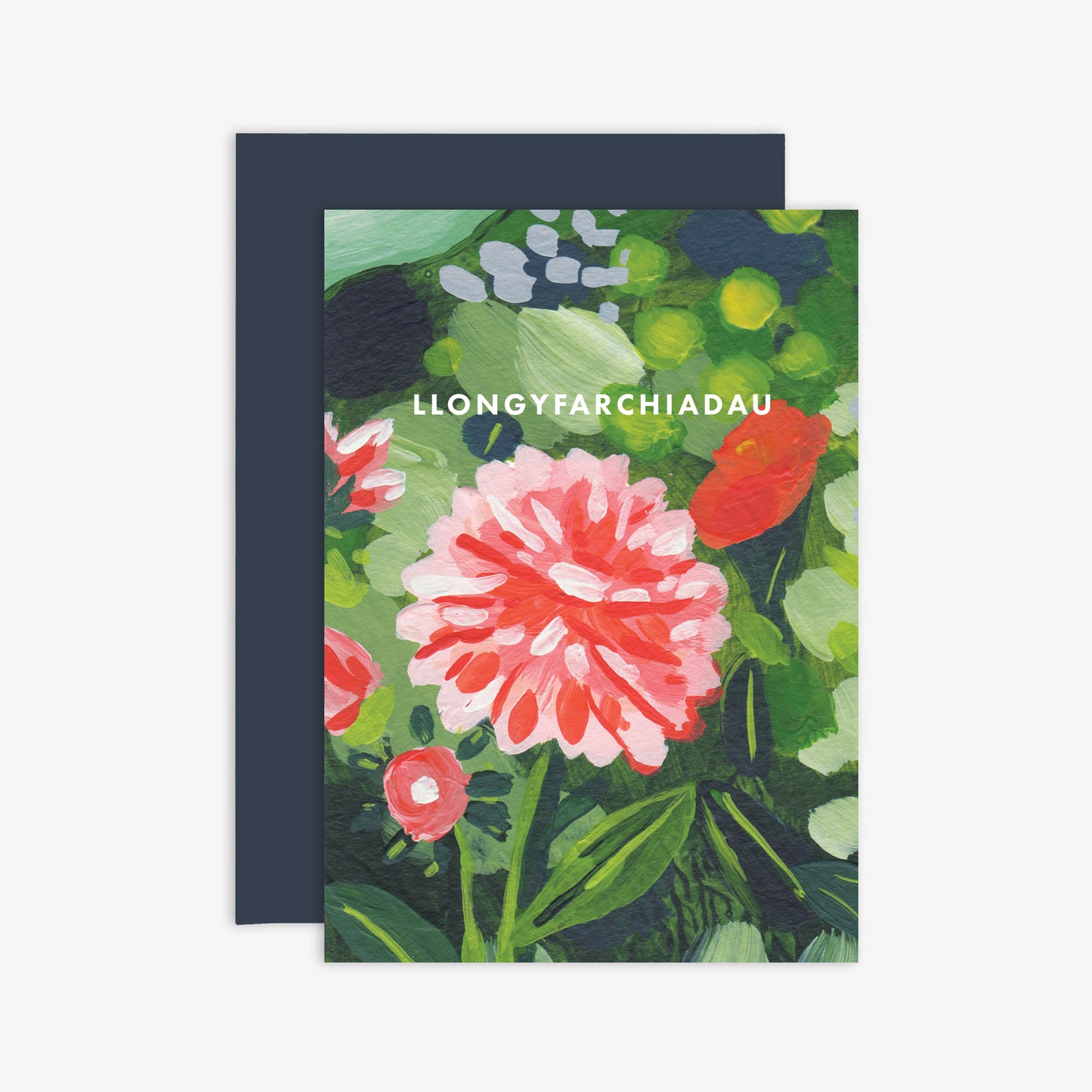 Llongyfarchiadau Dahlia Card