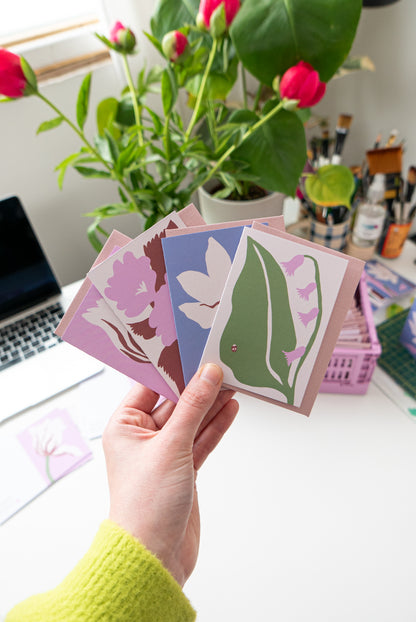 Mini Spring Note Cards: 4 Pack