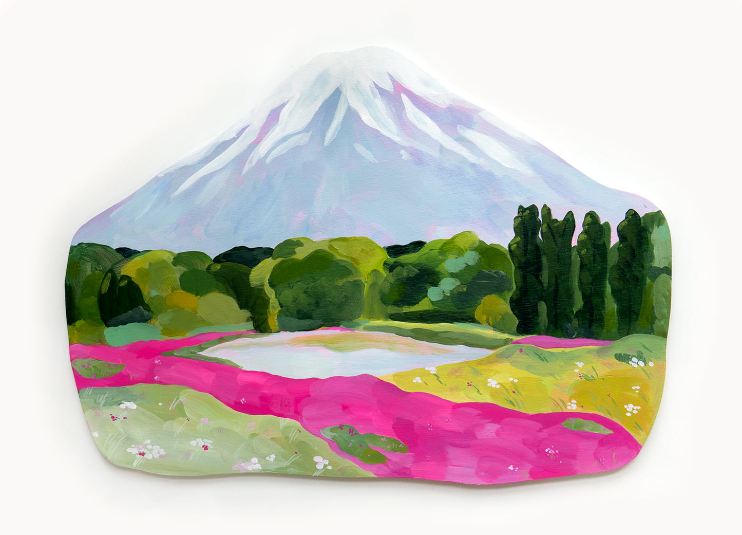 Mount Fuji Painting: A6 Postcard