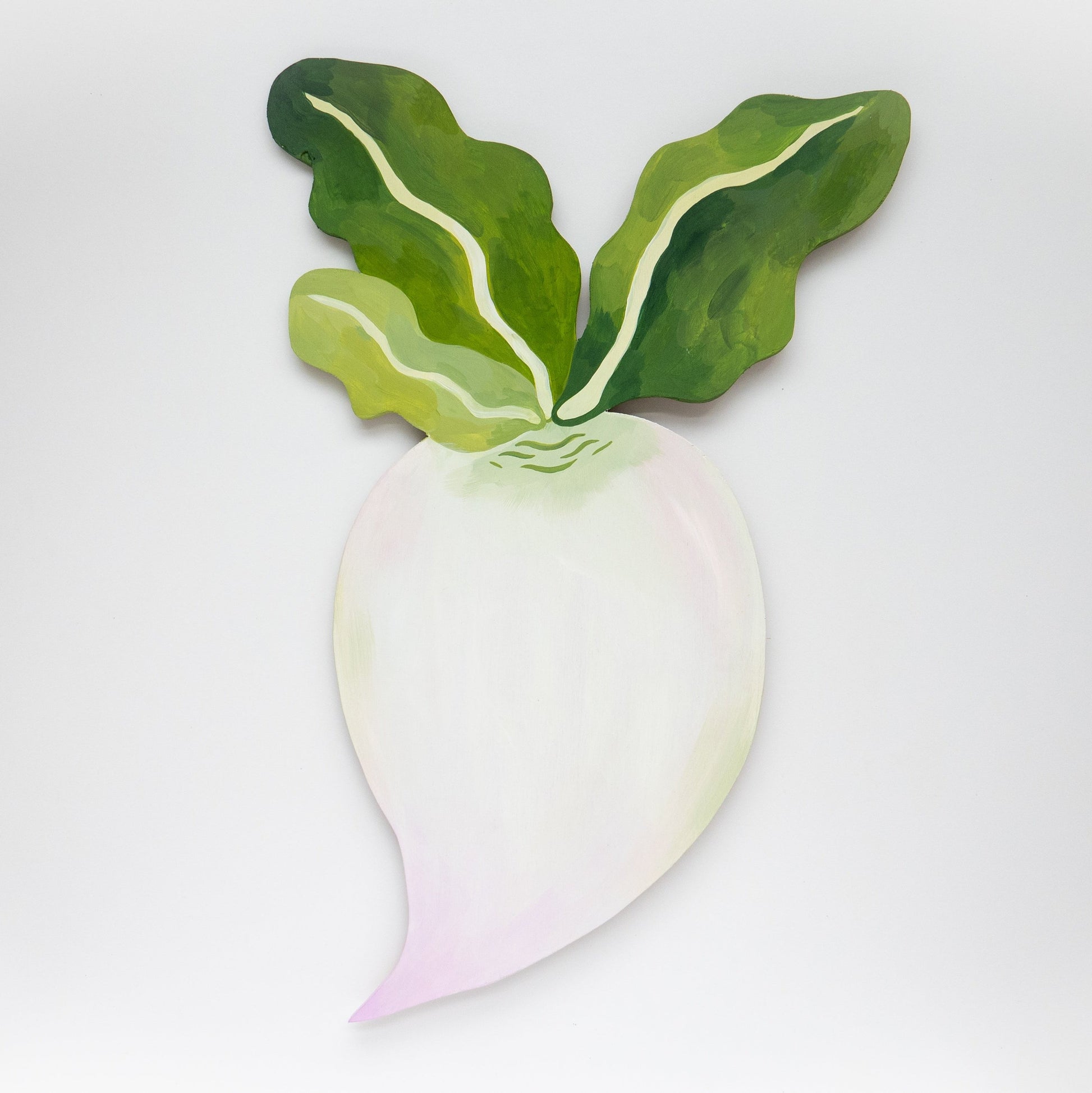 Giant Radish Daikon Turnip Plywood Painting Sophie Potter