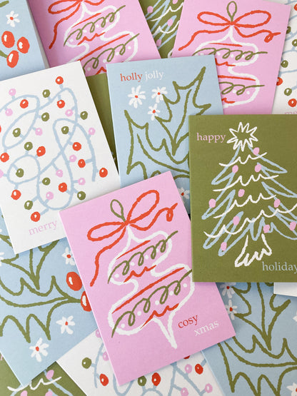 Mini Christmas Cards: 4 Pack