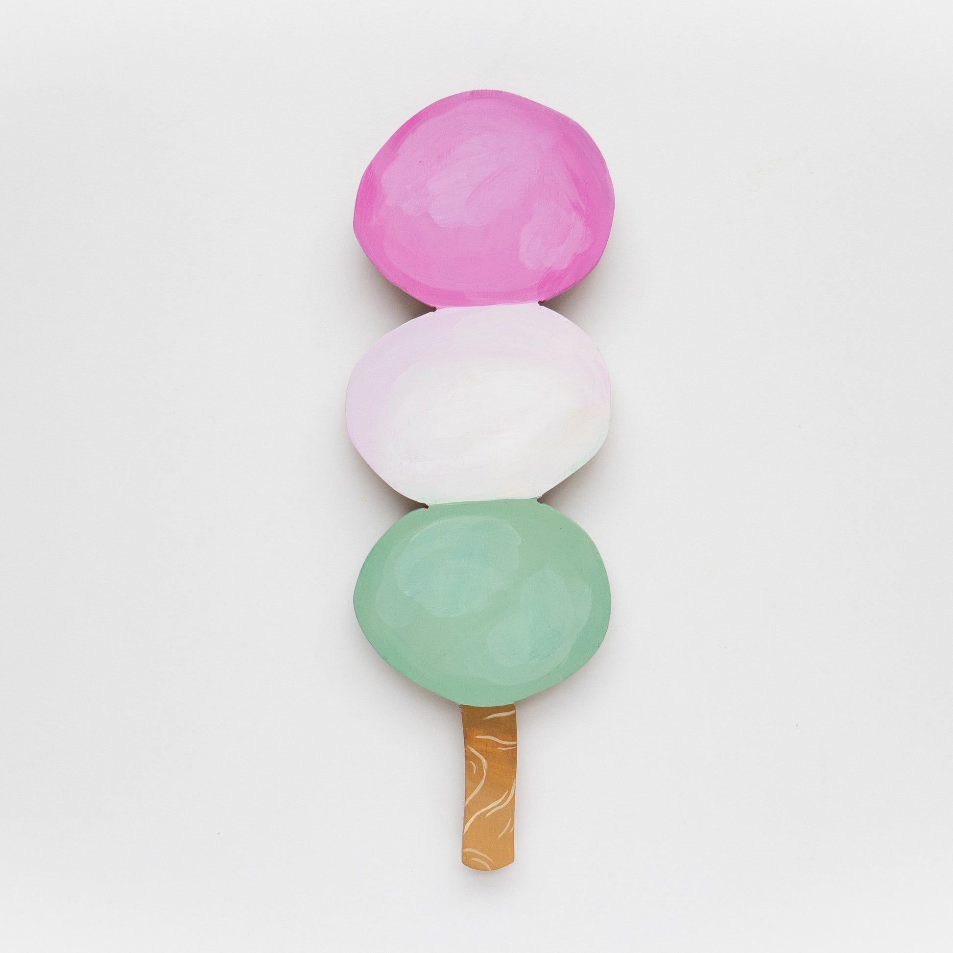 Sakura Dango Rice Dumpling Stick Plywood Painting Sophie Potter